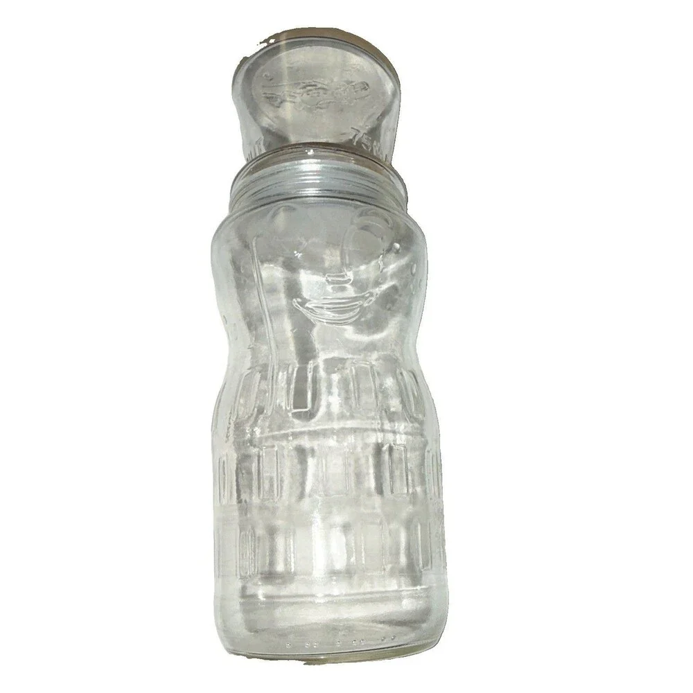 Planters Peanuts 75th Anniversary Glass Jar Mr. Peanut with Lid, Vintage 1991